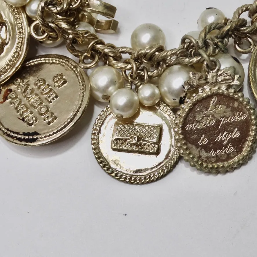 Chanel Cambon CC Logo Charm Bracelet