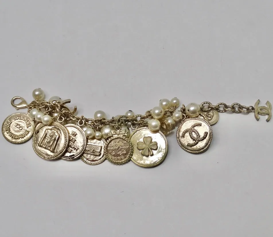 Chanel Cambon CC Logo Charm Bracelet