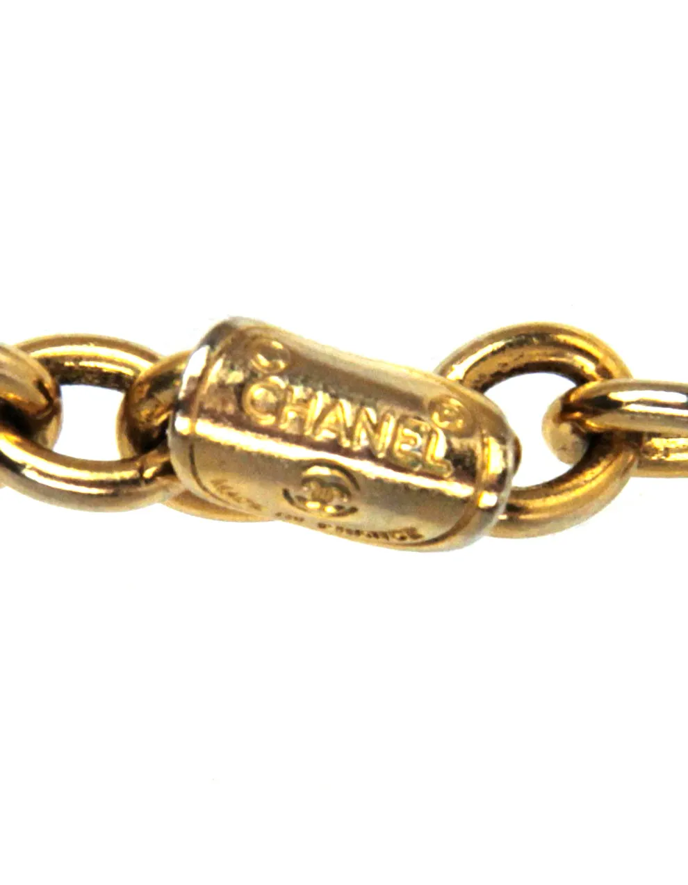 Chanel Vintage Goldtone CC Coin Choker Necklace w. Crystals
