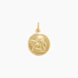 Cherub Gold Coin Pendant (3 Sizes)