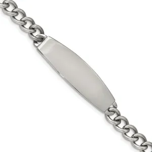 Chisel Stainless Steel Polished Curb Chain 8.5 inch ID Bracelet