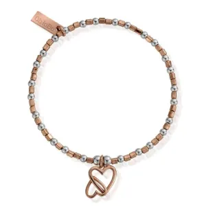 ChloBo Interlocking Love Heart Bracelet - Two Tone