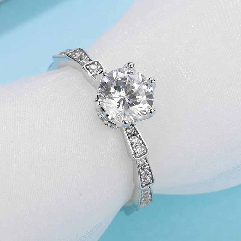 Classic Round Cut Moissanite Diamond Medusa Mechanical Snake Solitaire Ring