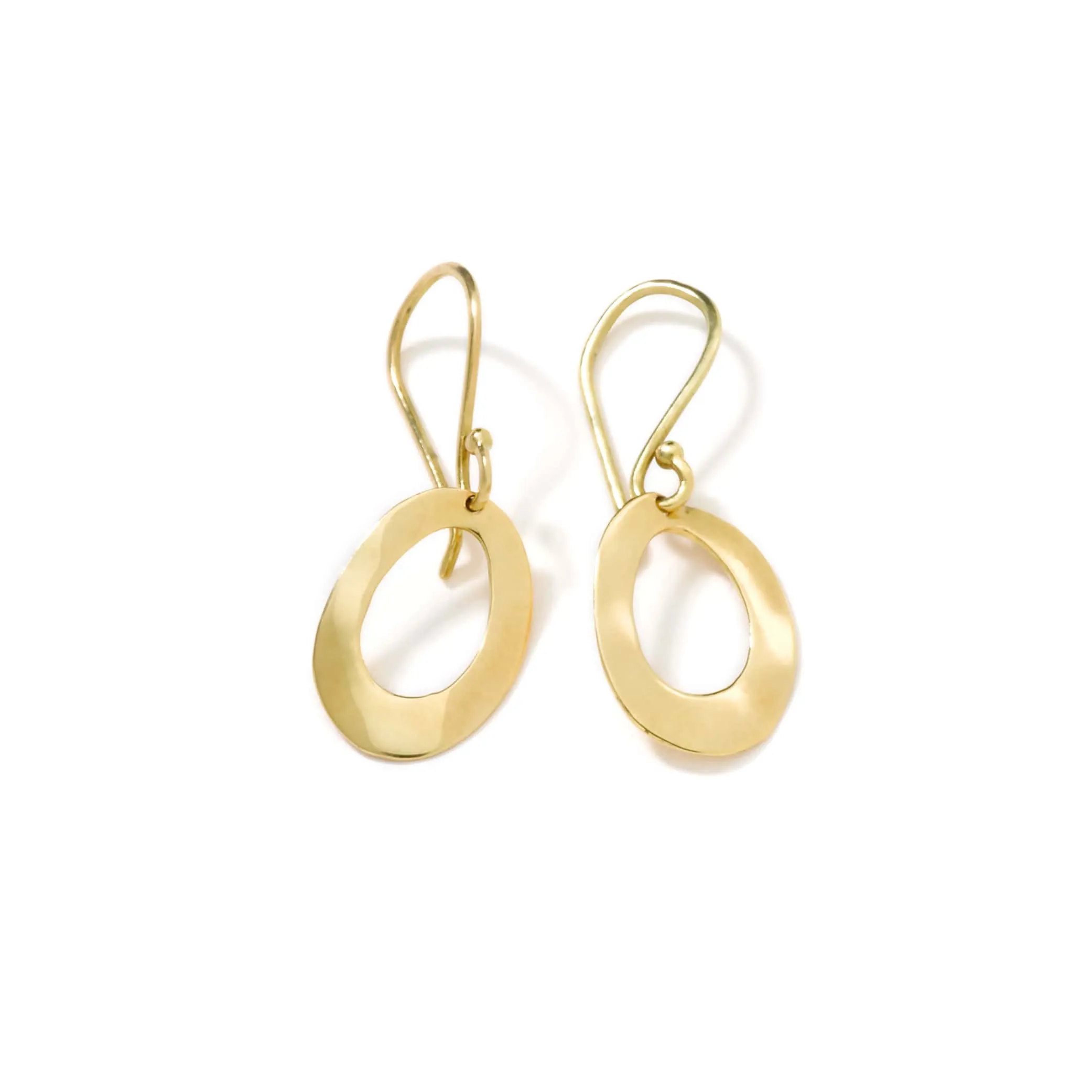 Classico Mini Open Wavy Earrings 18k gold