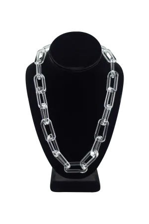 Clear Glass Chain Necklaces