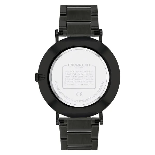 Coach Charles Black Stainless Steel Black Dial Quartz Watch for Gents - 14602431