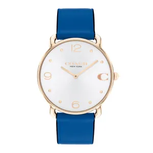 Coach Elliot Blue Leather Strap Blue Dial Quartz Watch for Ladies - 14504203