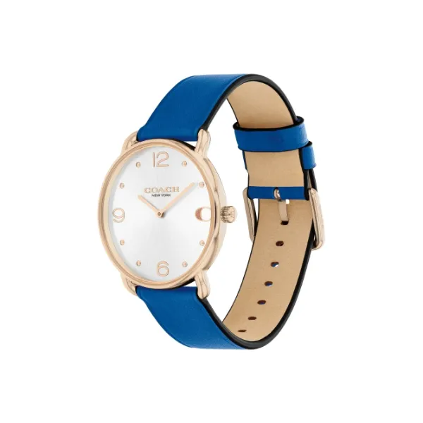 Coach Elliot Blue Leather Strap Blue Dial Quartz Watch for Ladies - 14504203