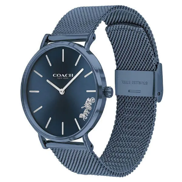 Coach Perry Blue Mesh Bracelet Blue Dial Quartz Watch for Ladies - 14503485