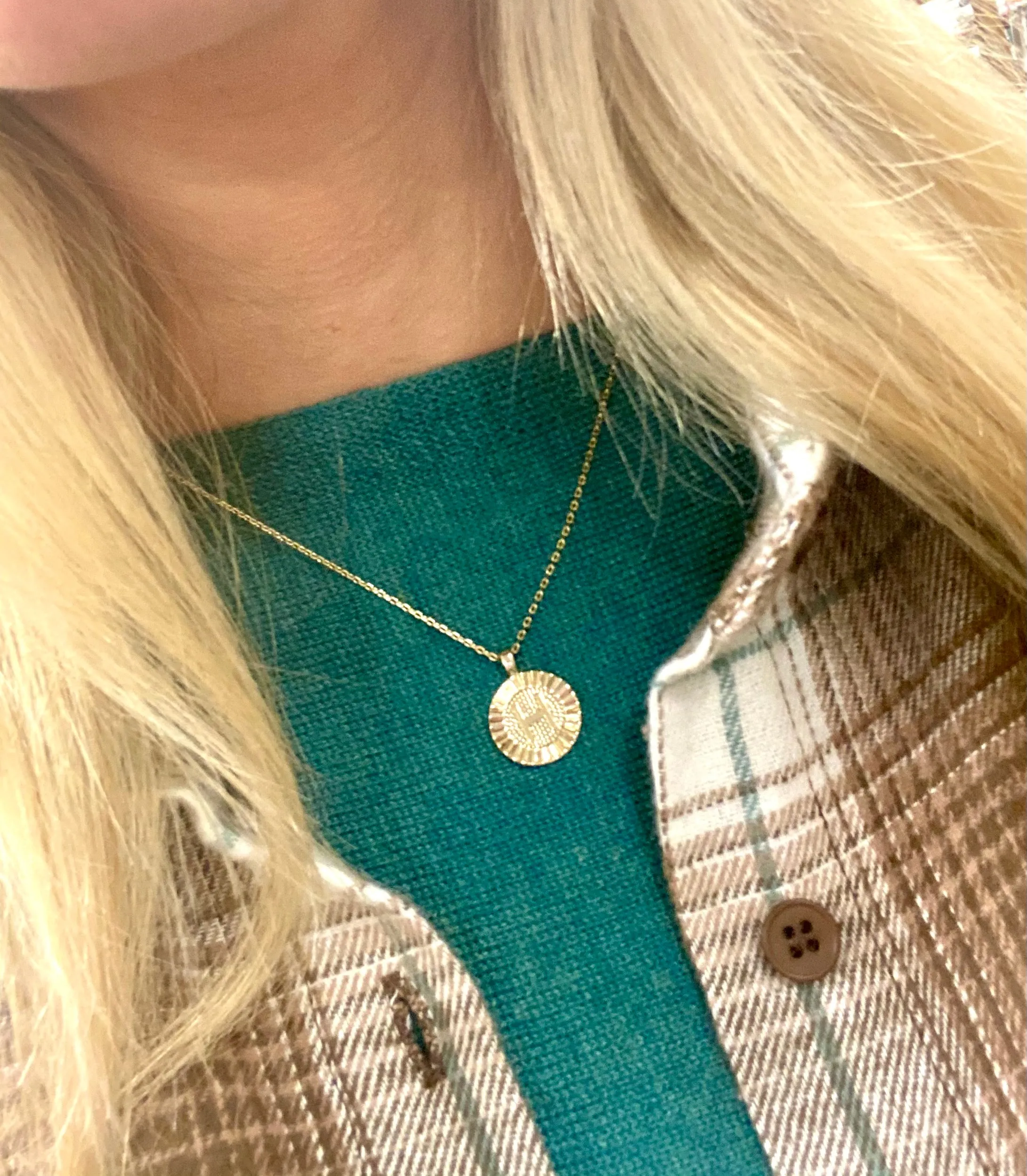 Coin Initial Necklcae