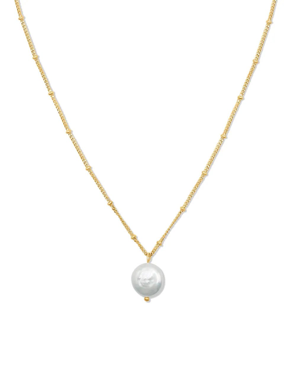 Coin pearl necklace