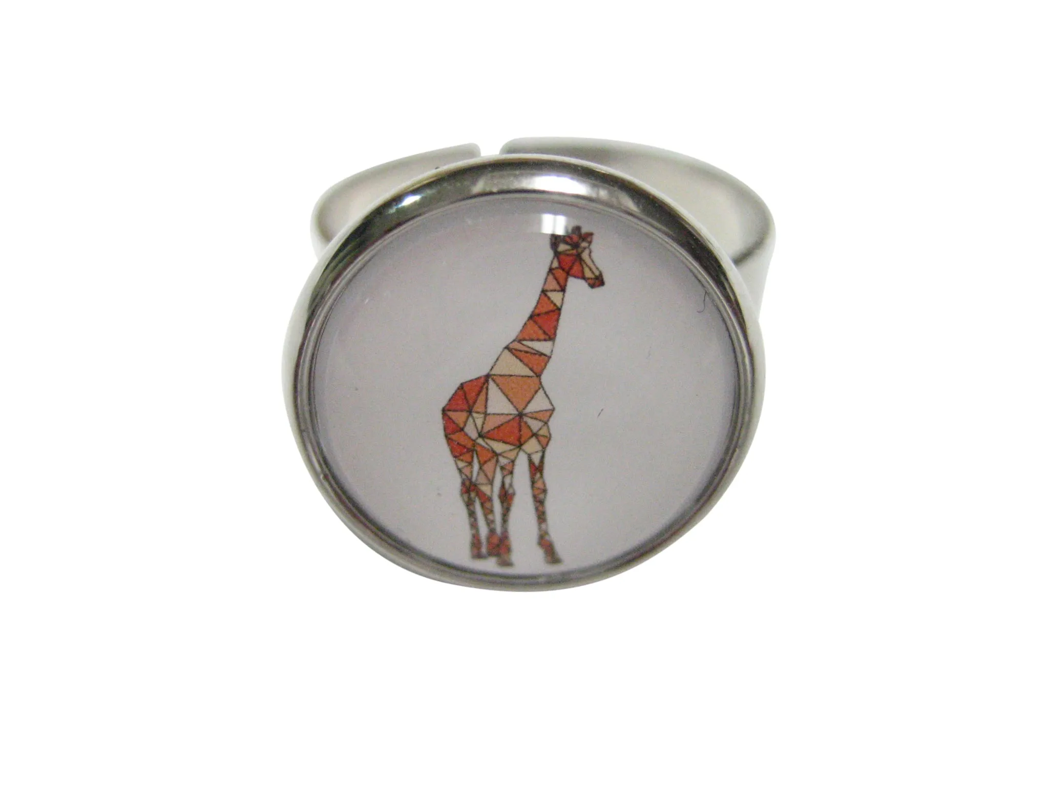 Colorful Geometric Giraffe Adjustable Size Fashion Ring