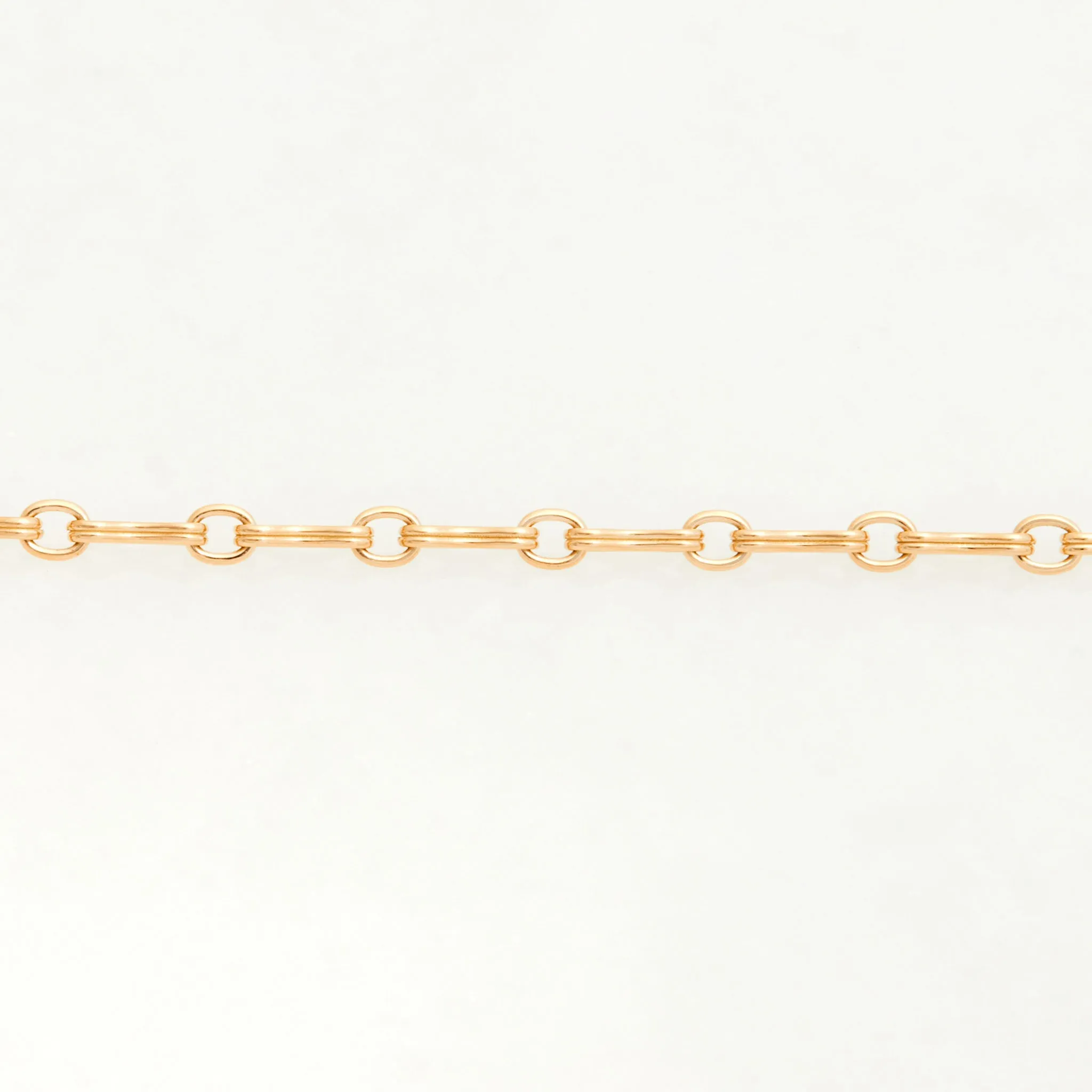 Column Chain Necklace, 18K Yellow Gold, Small Link, 18"