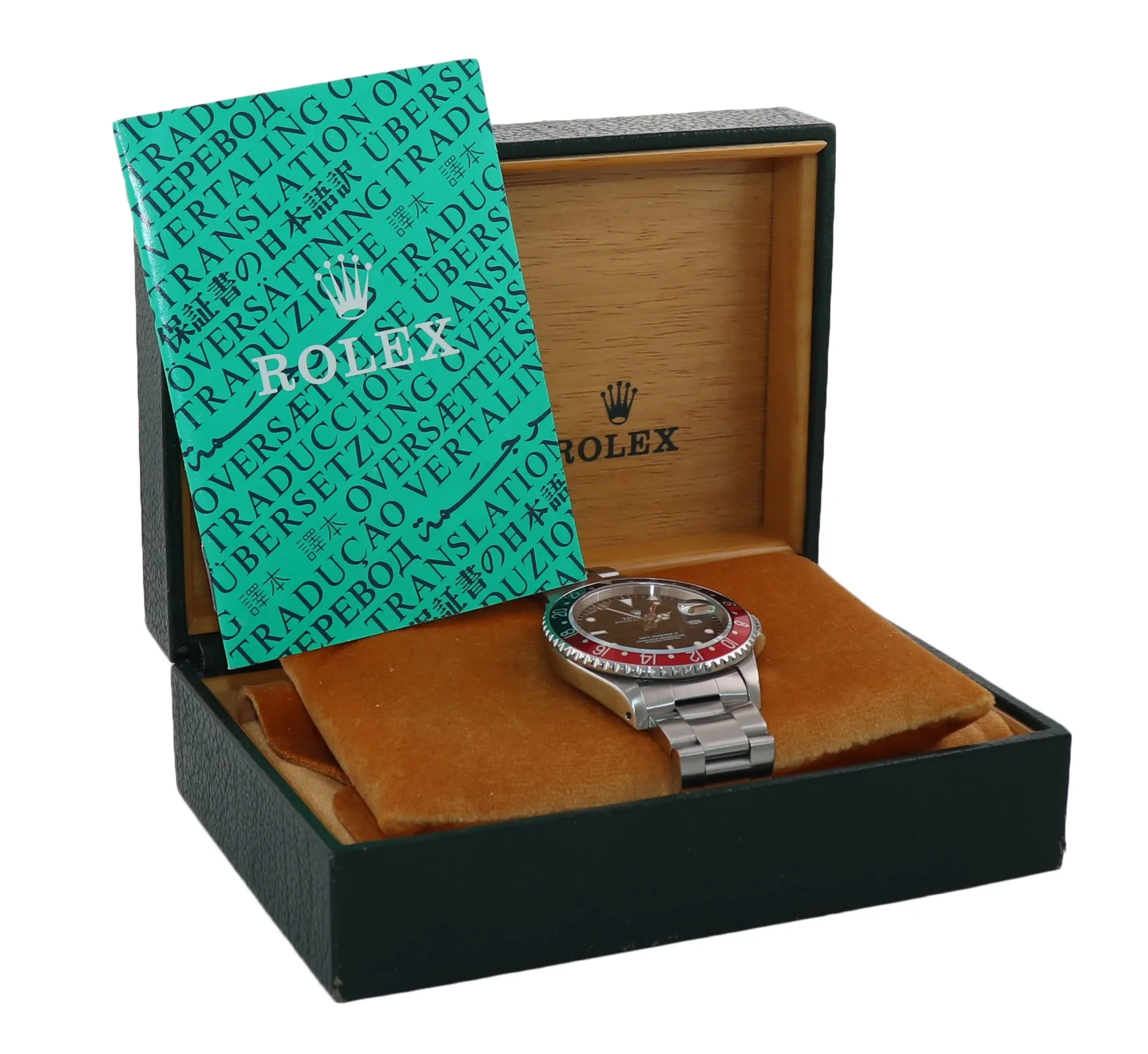 Copy of Rolex GMT-Master II Pepsi Blue Red Steel TRITIUM Dial 16710 40mm Watch Box