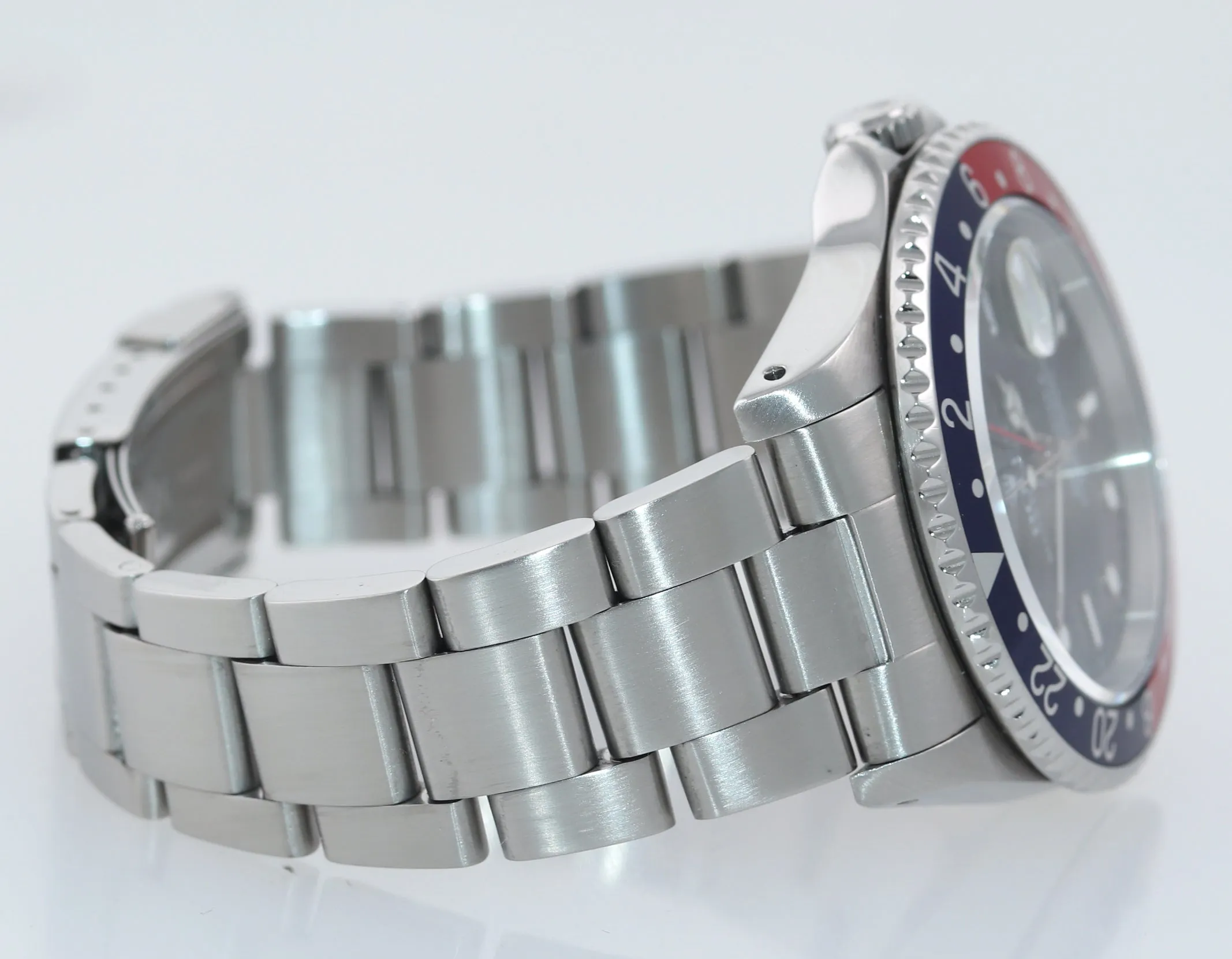 Copy of Rolex GMT-Master II Pepsi Blue Red Steel TRITIUM Dial 16710 40mm Watch Box