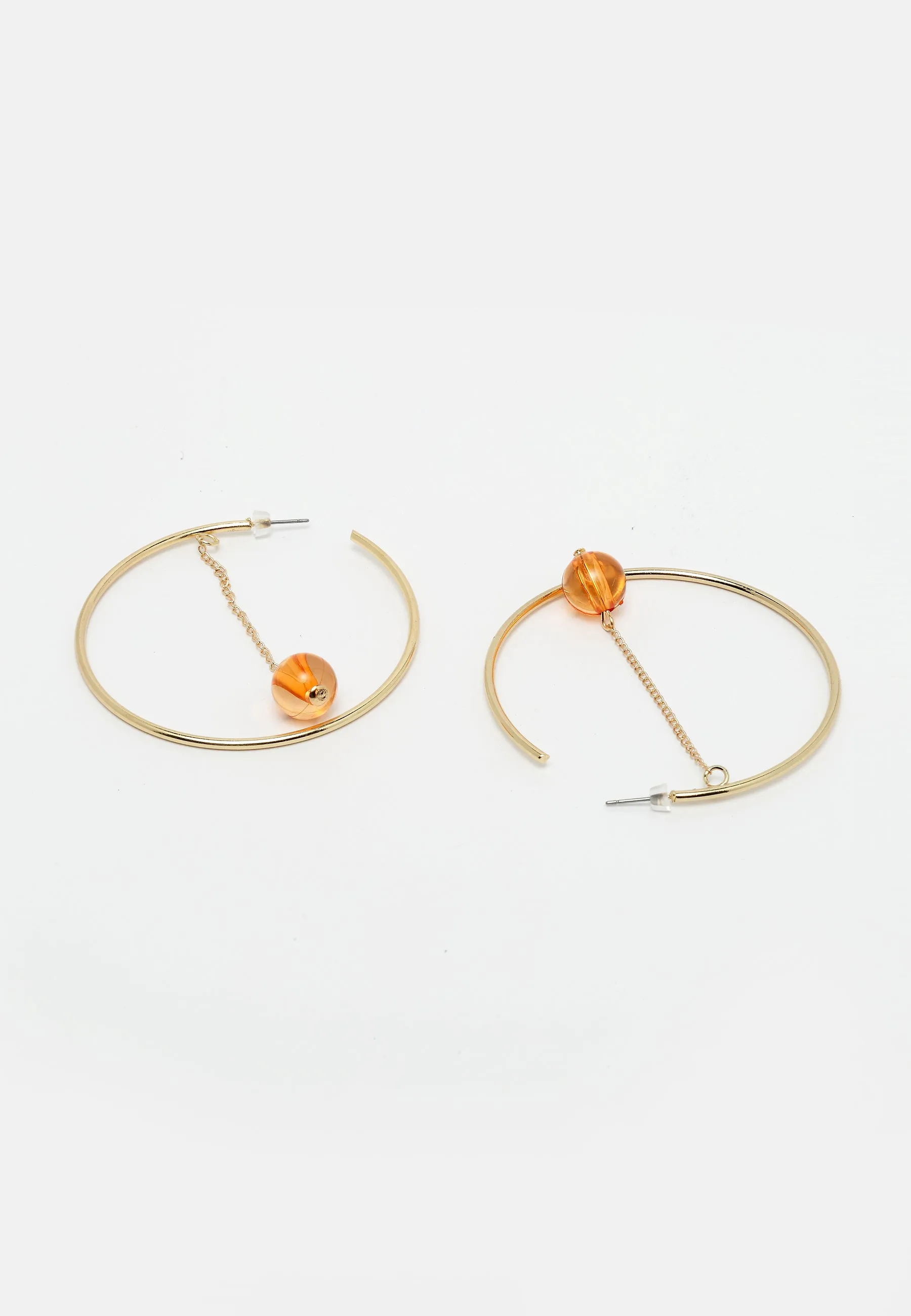 Crystals Sleek Hoop Earrings