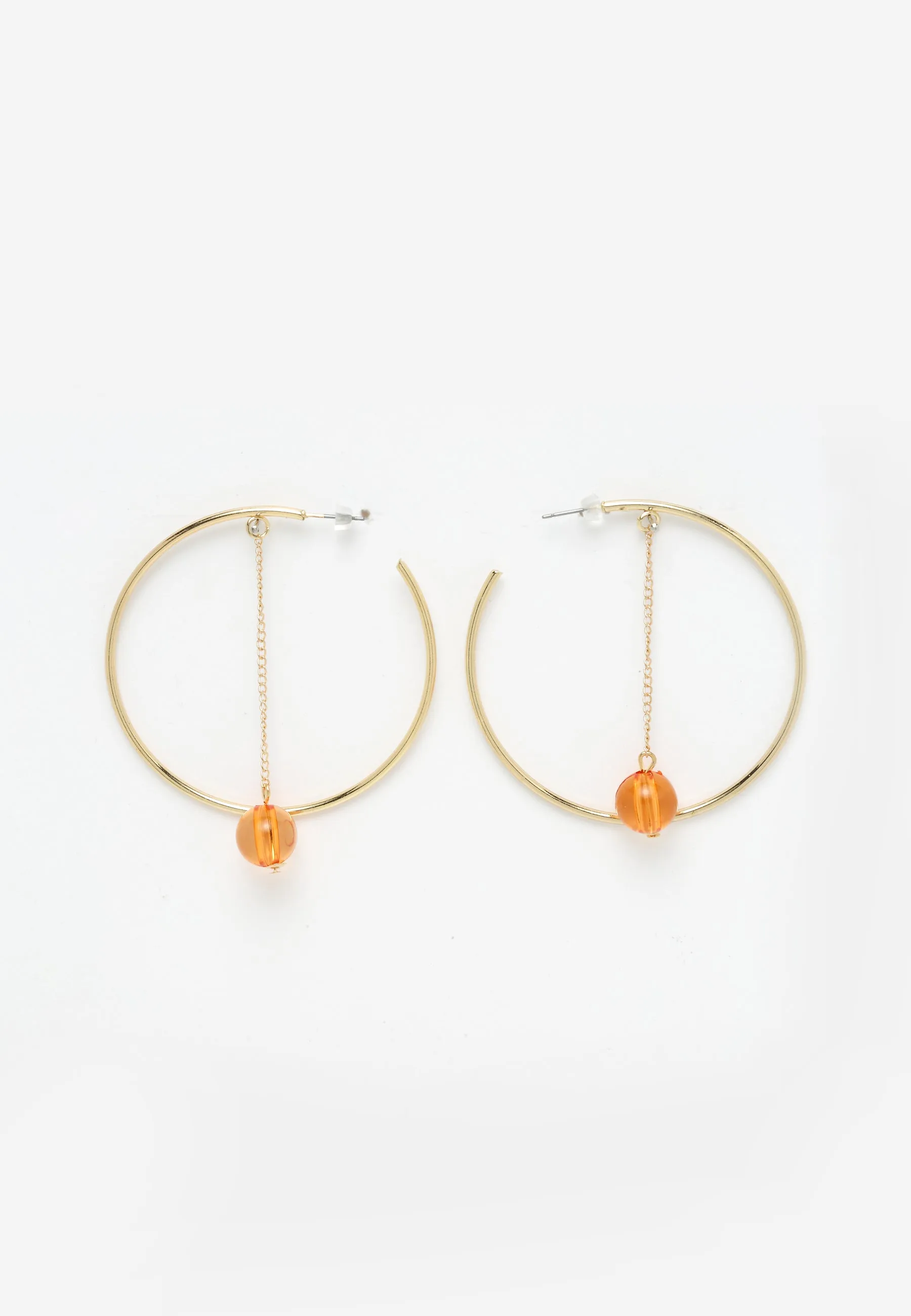 Crystals Sleek Hoop Earrings