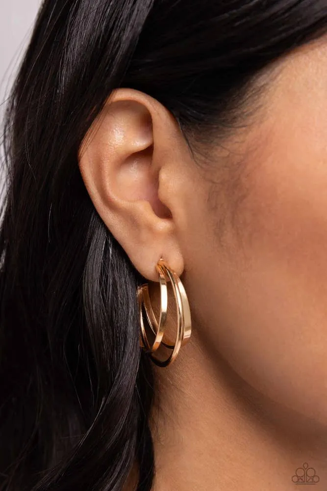 Curly Charisma - Gold (Hoop) Earring