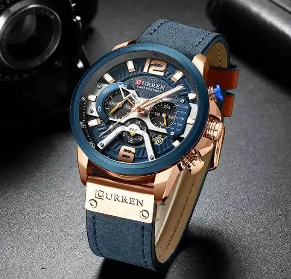 Curren Chono Leather Men Watch