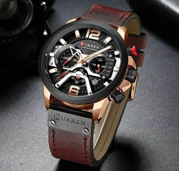 Curren Chono Leather Men Watch