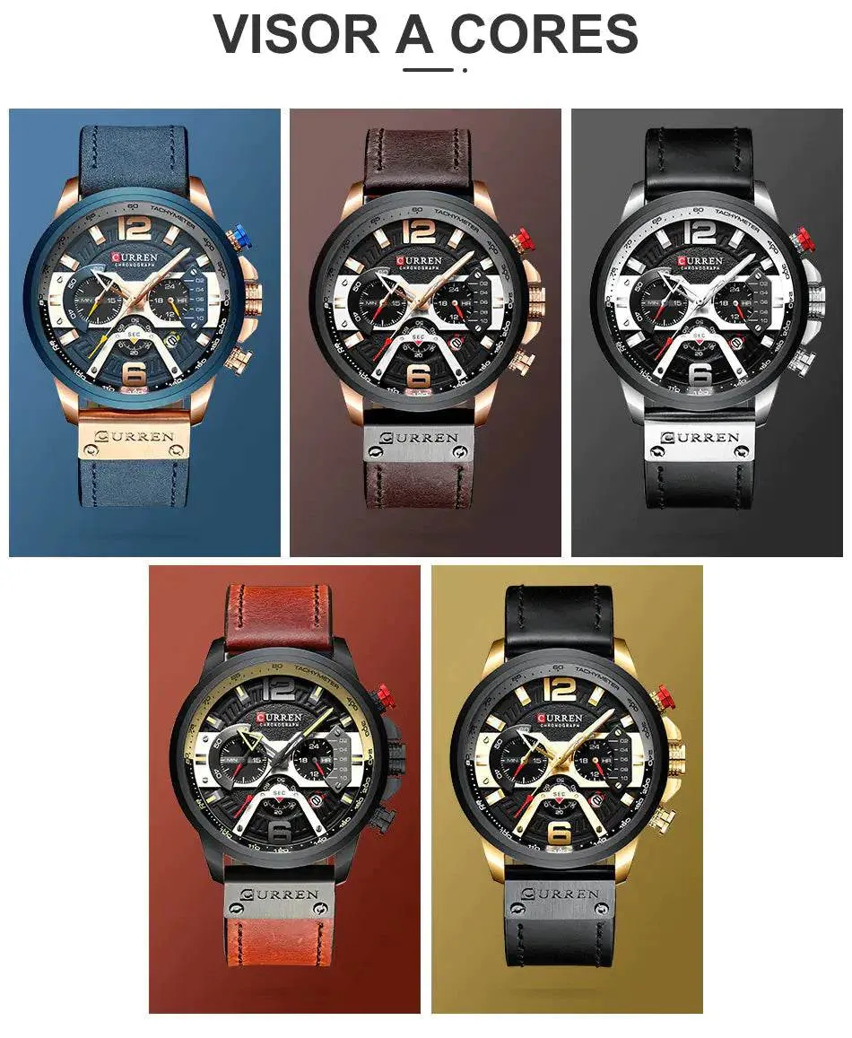 Curren Chono Leather Men Watch