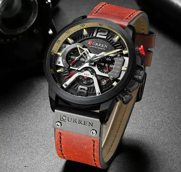 Curren Chono Leather Men Watch