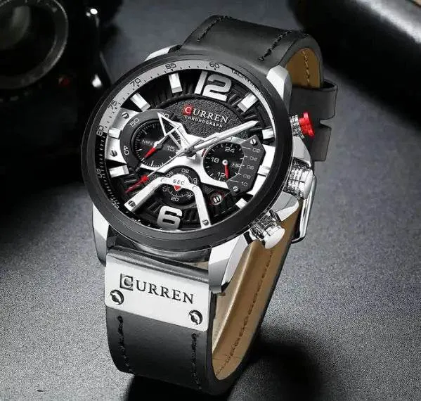 Curren Chono Leather Men Watch
