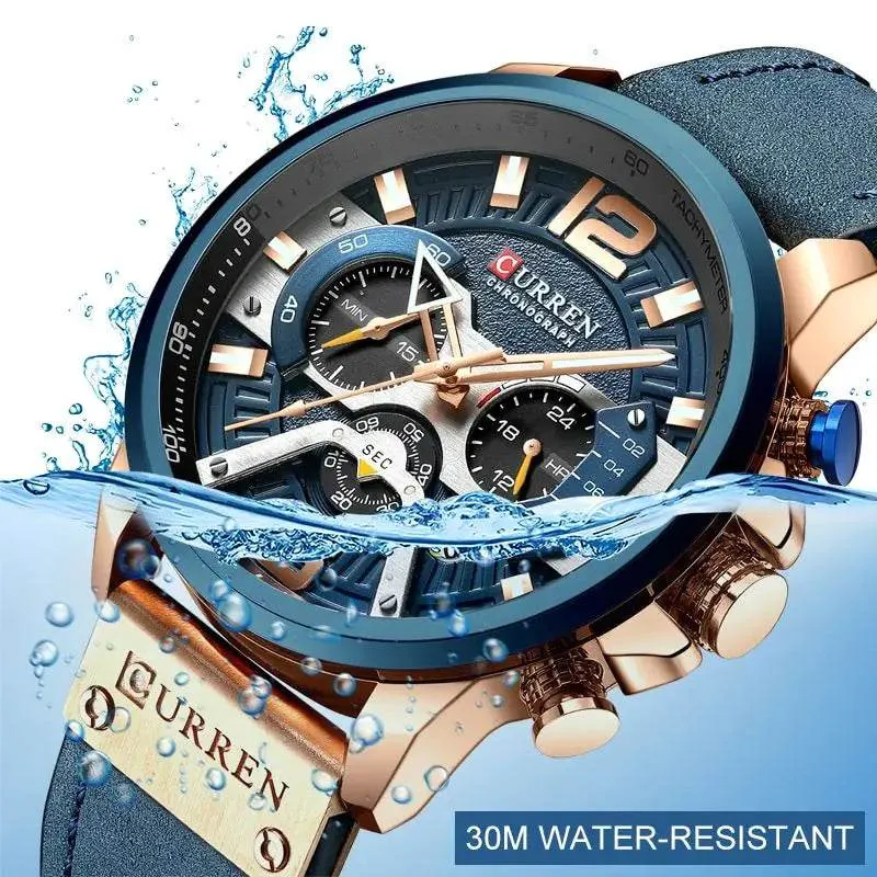 Curren Chono Leather Men Watch