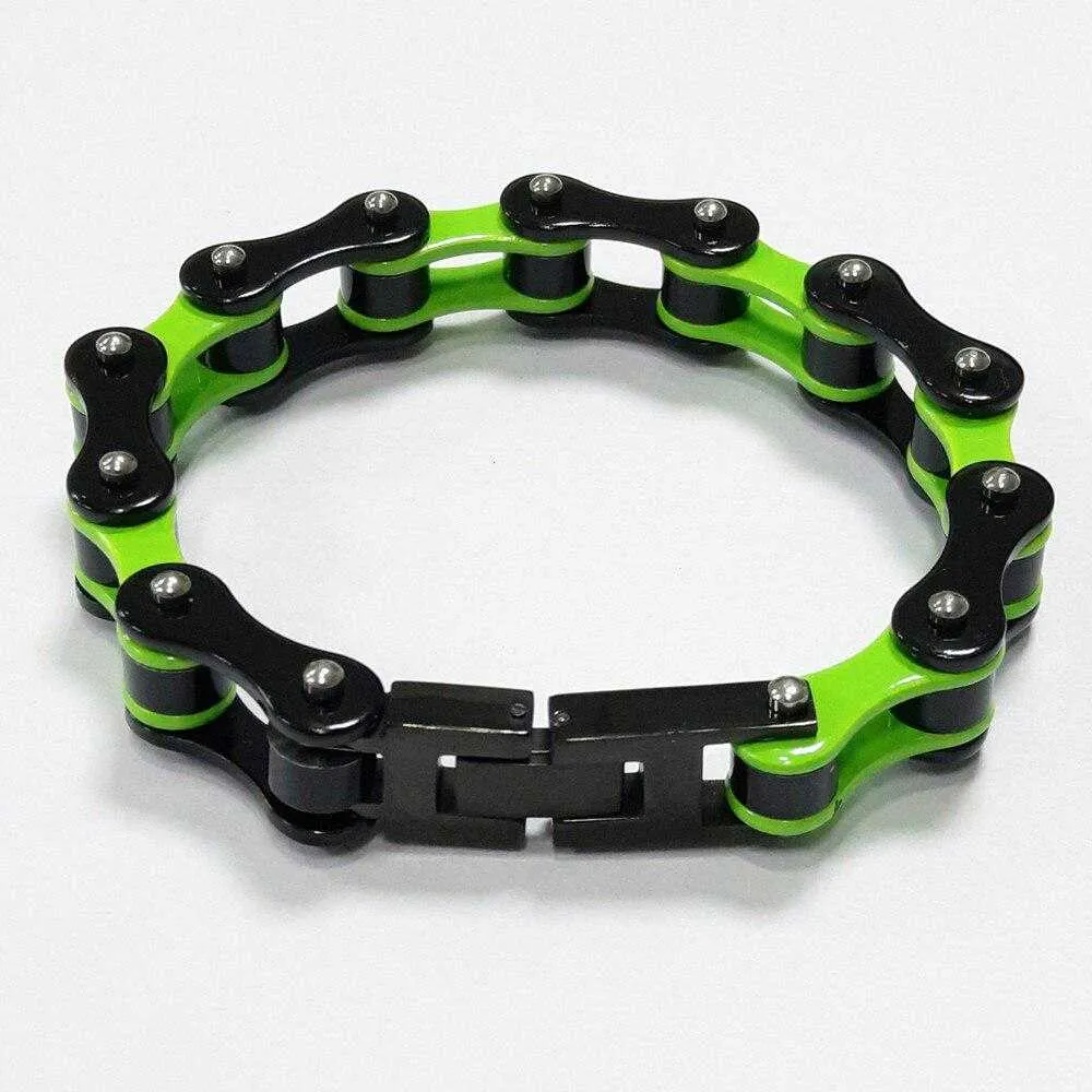 Cycolinks Kawasaki Green Bike Chain Bracelet