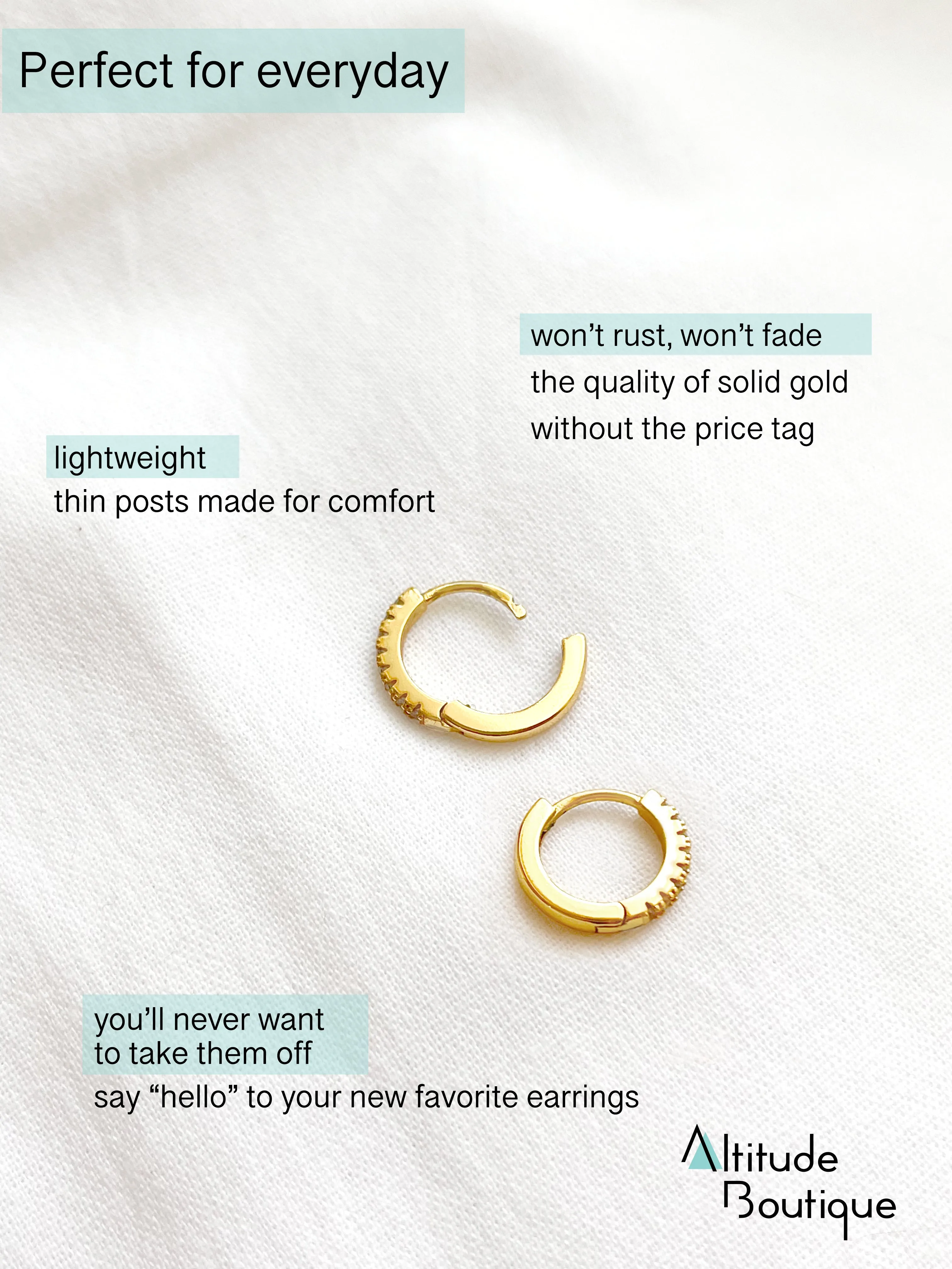 CZ Cuff Earrings Huggie Studs