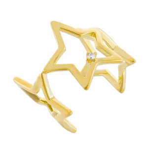 CZ Open Stars Ring