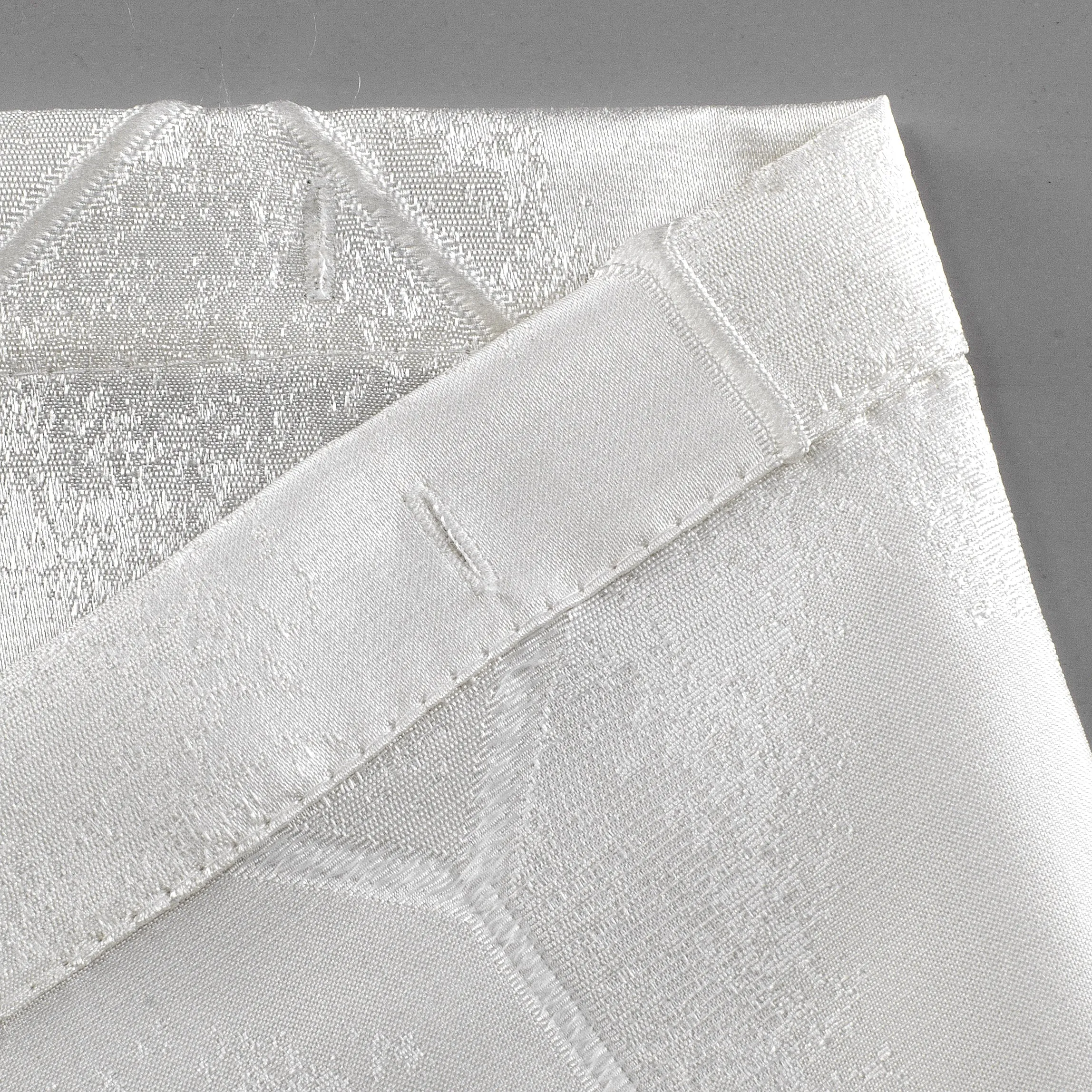 Dainty Home Tiles 3D Embossed Textured Lustrous Lurex Tile Designed Fabric Shower Curtain