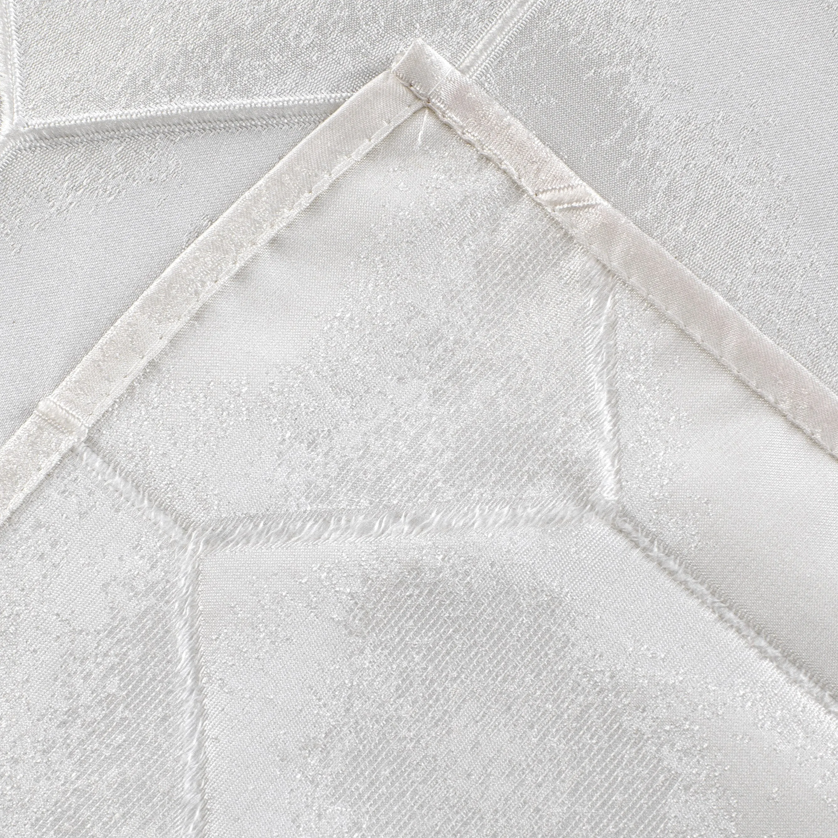 Dainty Home Tiles 3D Embossed Textured Lustrous Lurex Tile Designed Fabric Shower Curtain