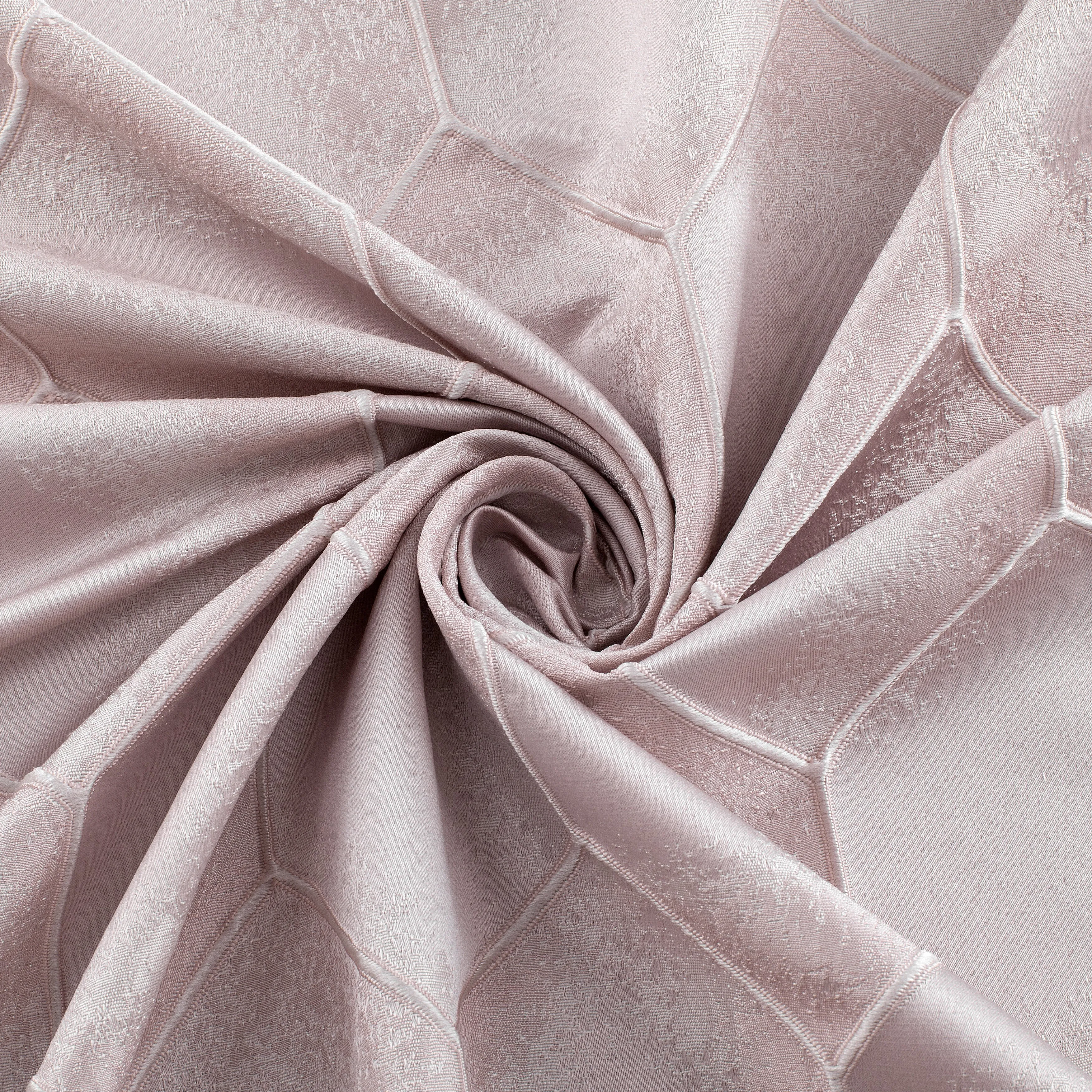 Dainty Home Tiles 3D Embossed Textured Lustrous Lurex Tile Designed Fabric Shower Curtain