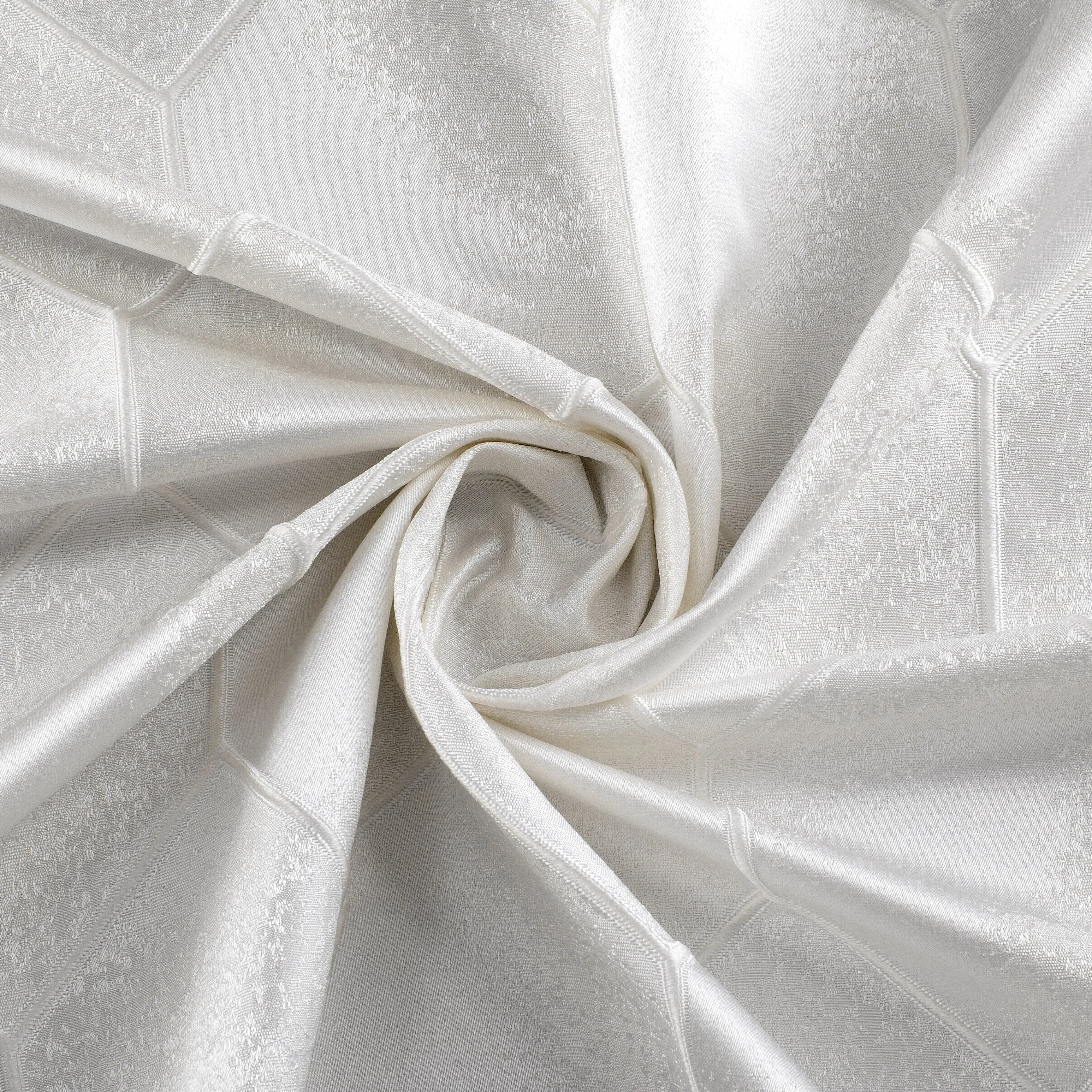 Dainty Home Tiles 3D Embossed Textured Lustrous Lurex Tile Designed Fabric Shower Curtain