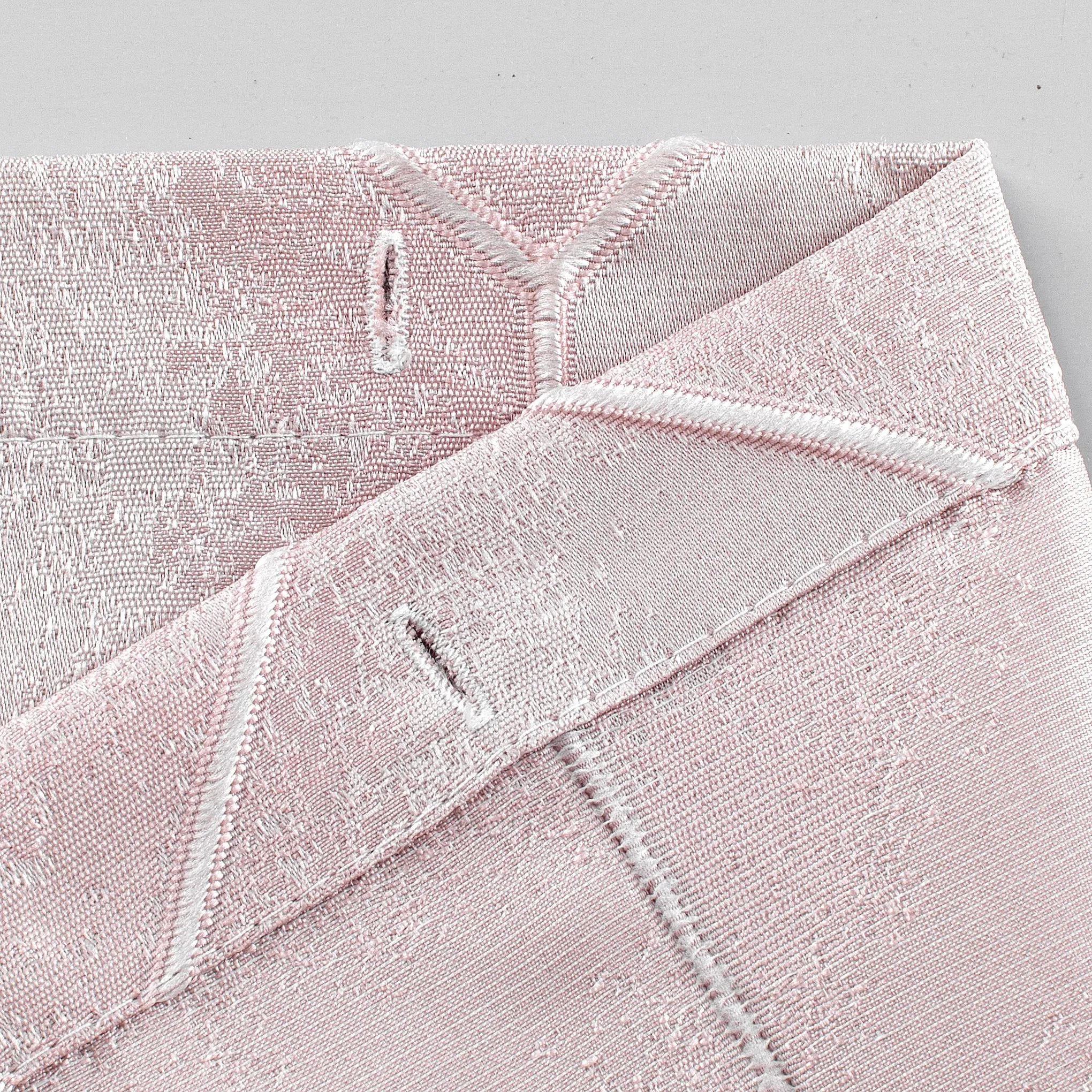 Dainty Home Tiles 3D Embossed Textured Lustrous Lurex Tile Designed Fabric Shower Curtain