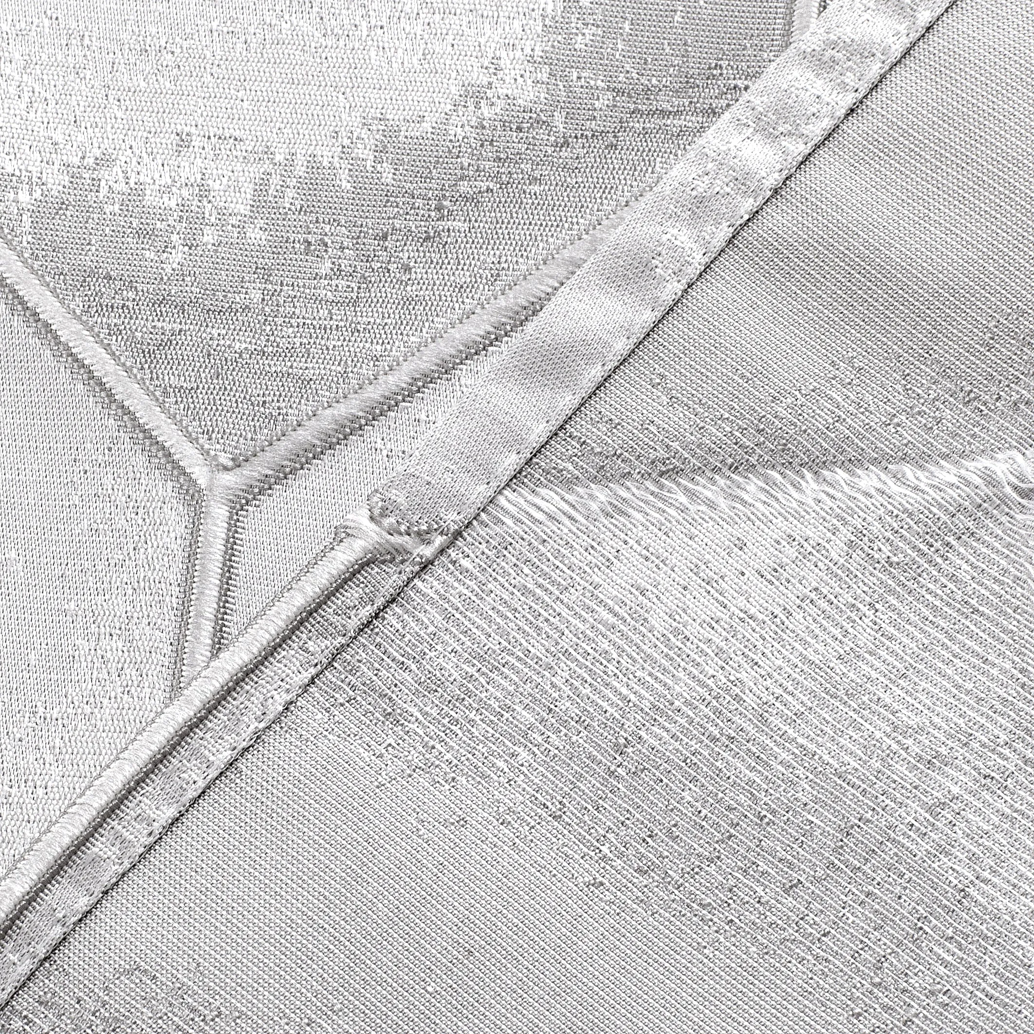Dainty Home Tiles 3D Embossed Textured Lustrous Lurex Tile Designed Fabric Shower Curtain