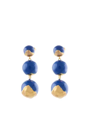 DANGLING ORBS EARRINGS WITH ENAMEL
