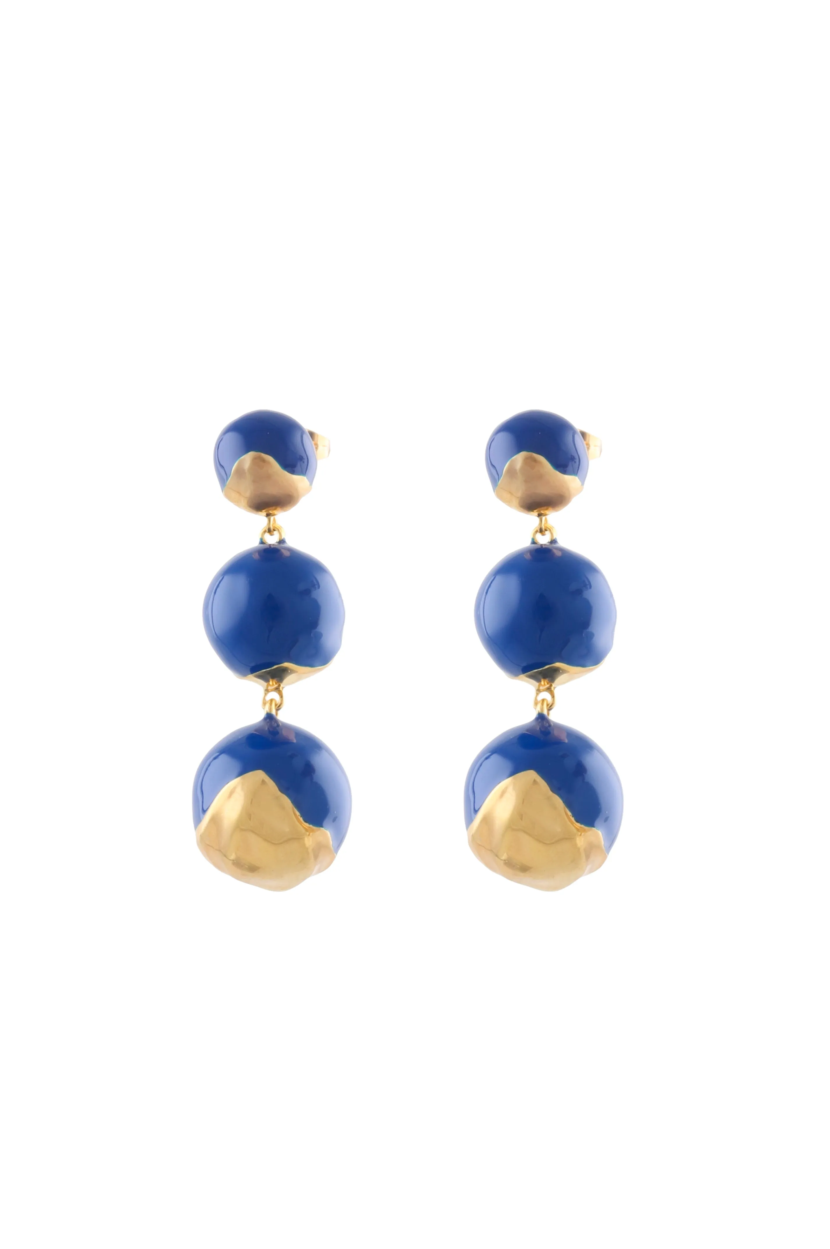 DANGLING ORBS EARRINGS WITH ENAMEL