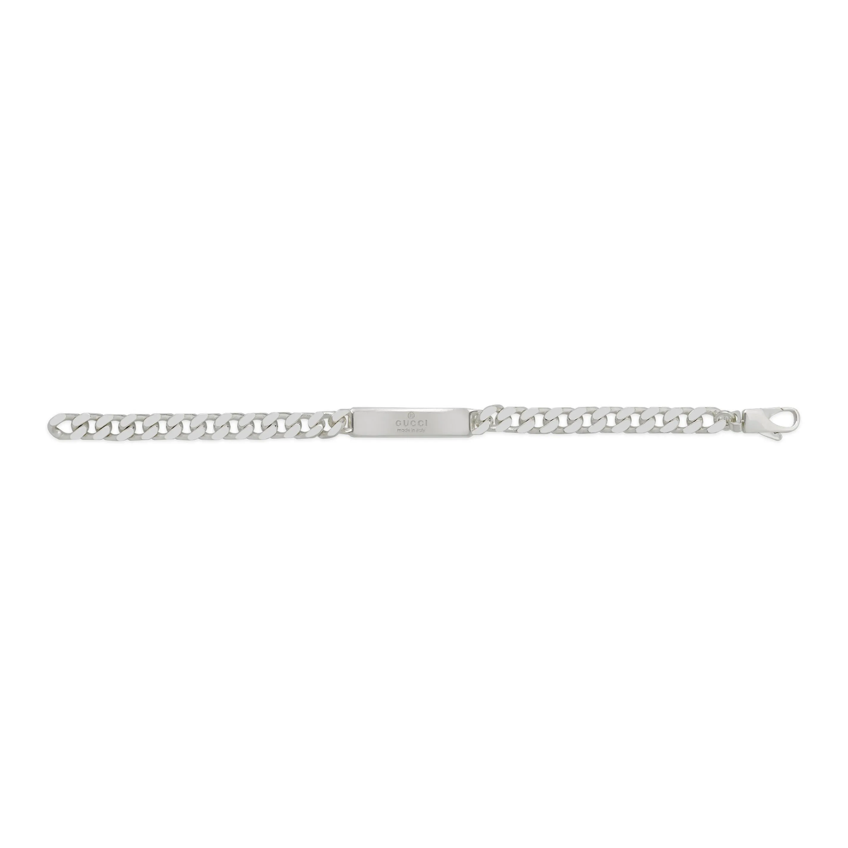 DIAGONAL INTERLOCKING G BRACELET - STERLING SILVER