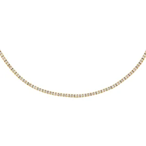 Diamond Thin Tennis Necklace 14K