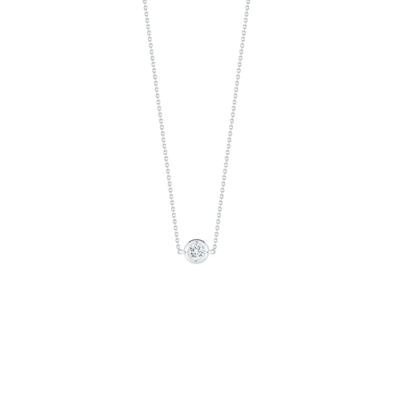 Diamonds By The Inch 18K White Gold Single Station Diamond Necklace