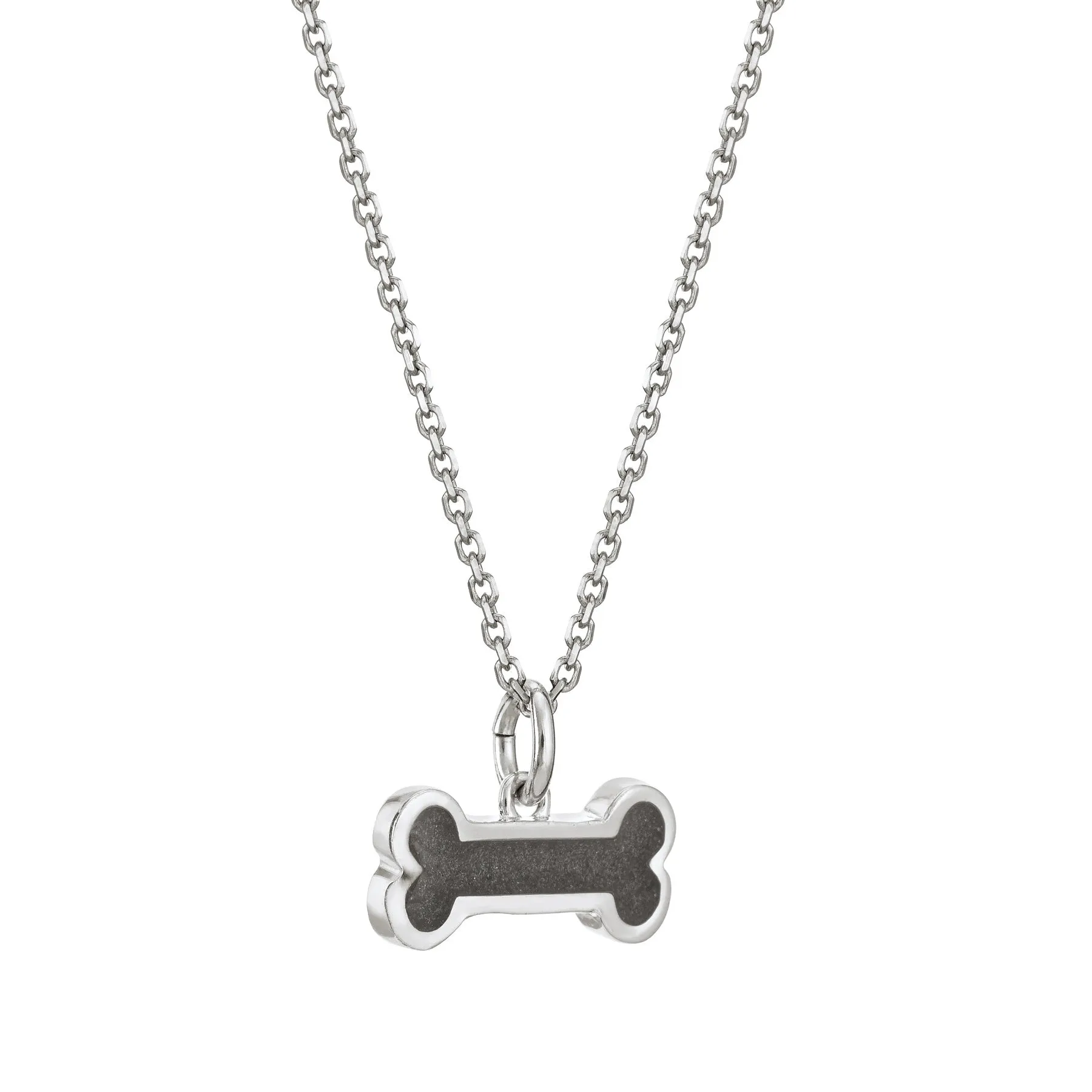 Dog Bone Cremation Necklace in Sterling Silver