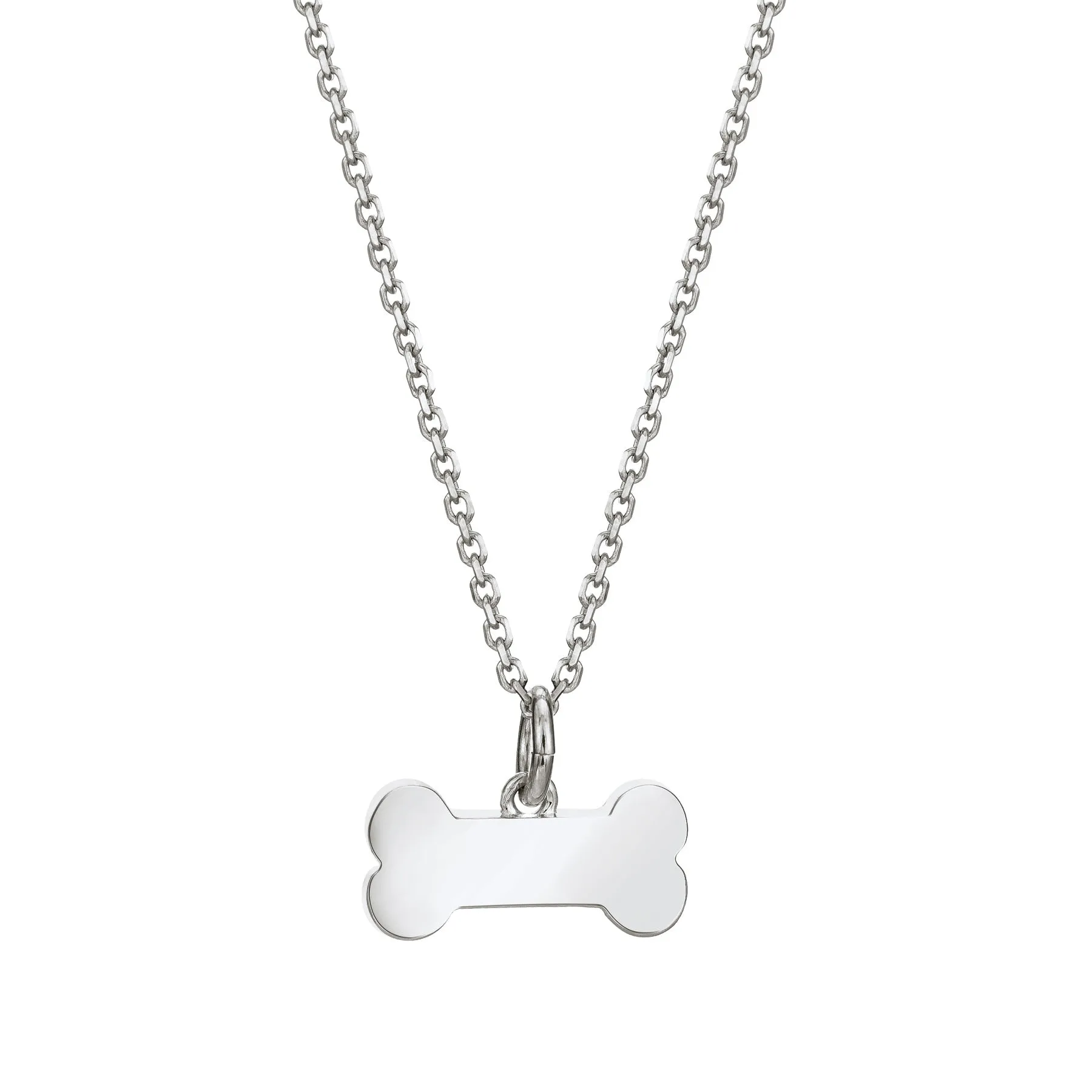 Dog Bone Cremation Necklace in Sterling Silver