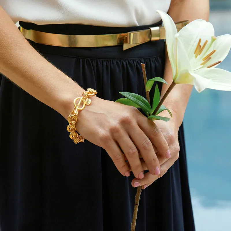 Double Linked Chain bracelet, gold