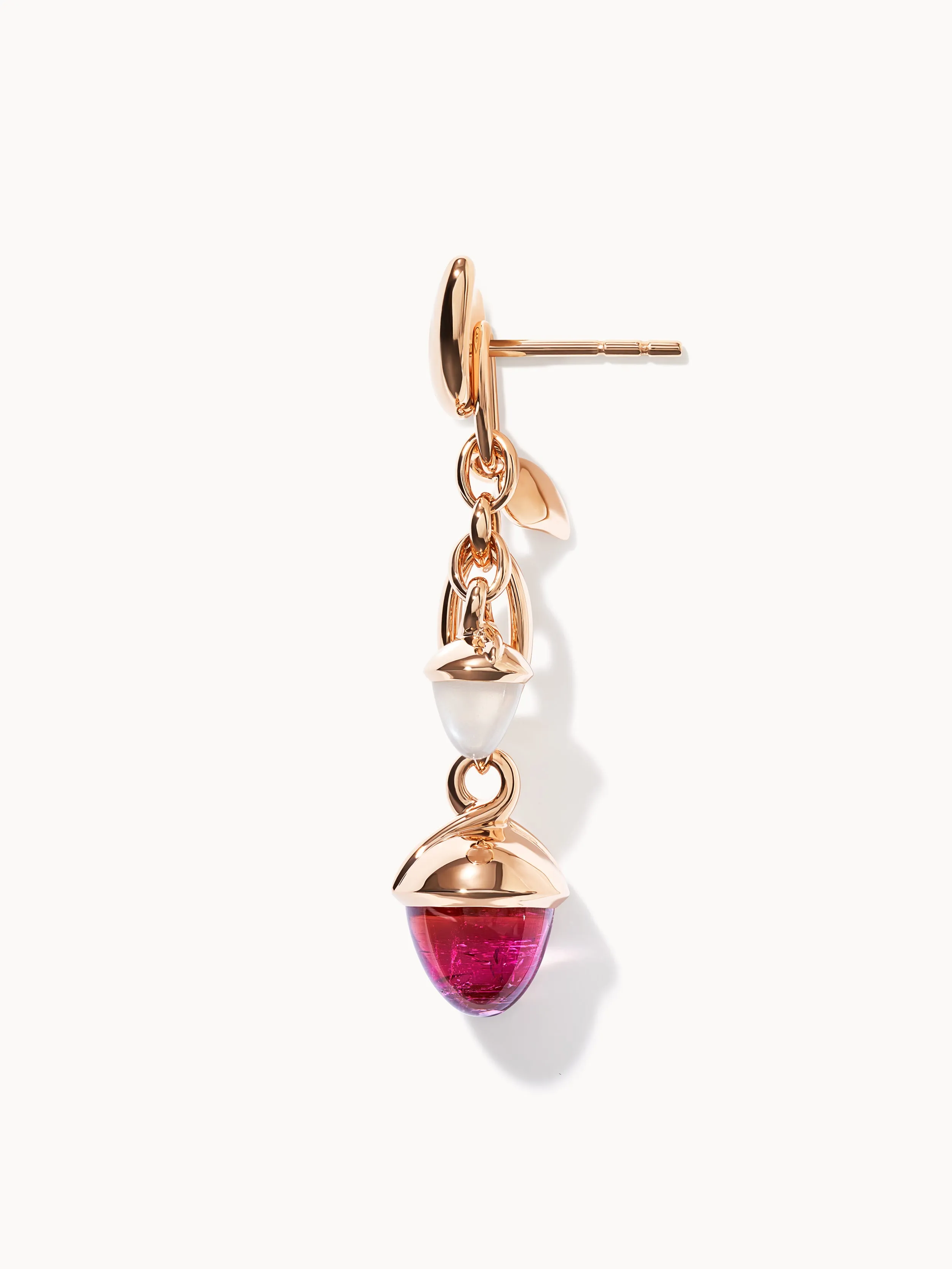 Earrings MIKADO Dangling 2 Acorns - 'Blush' 'Blush'
