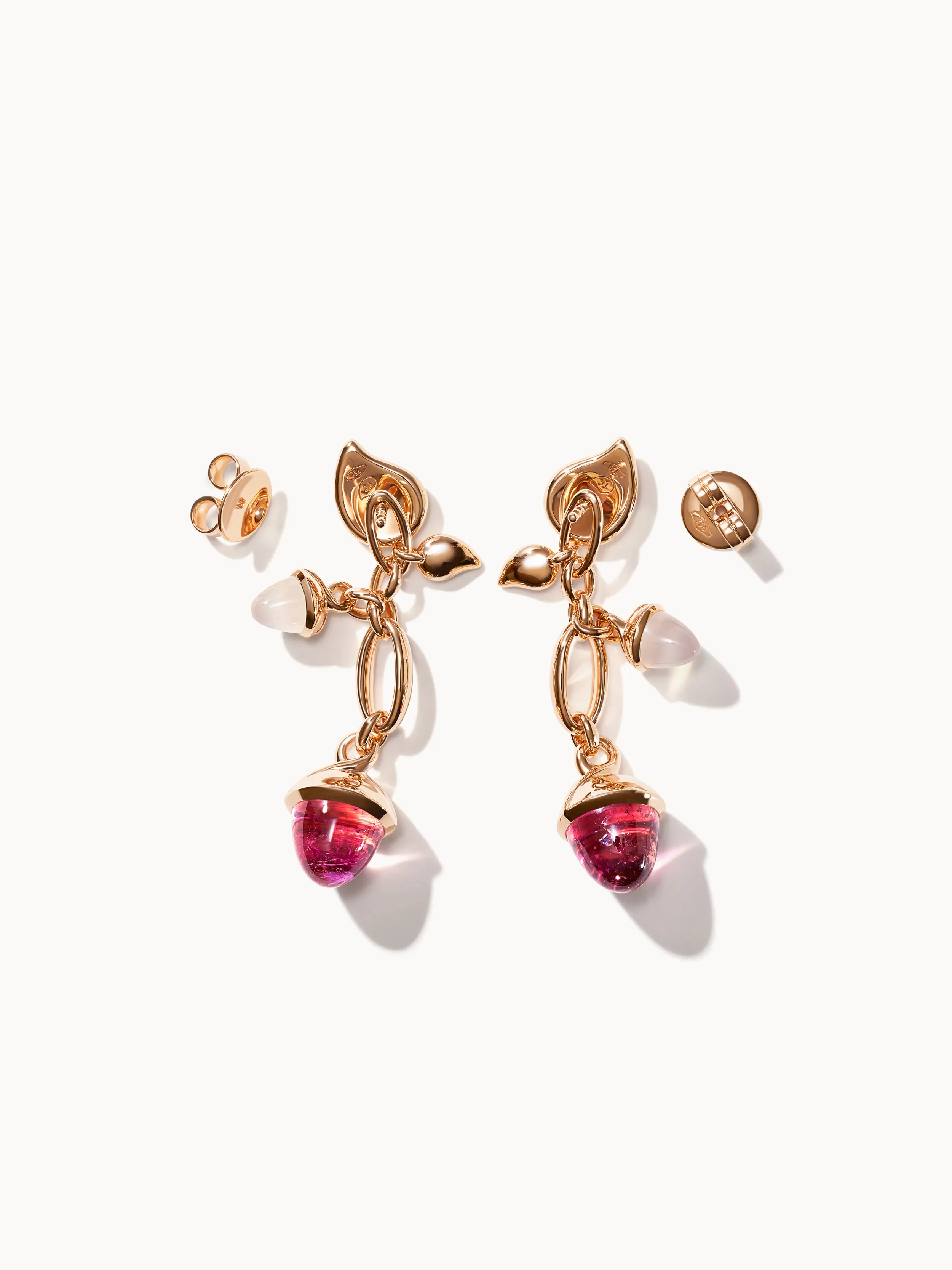 Earrings MIKADO Dangling 2 Acorns - 'Blush' 'Blush'