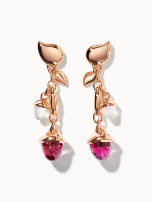 Earrings MIKADO Dangling 2 Acorns - 'Blush' 'Blush'