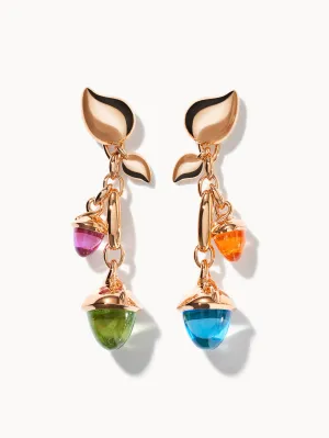 Earrings MIKADO Dangling 2 Acorns - 'Candy'