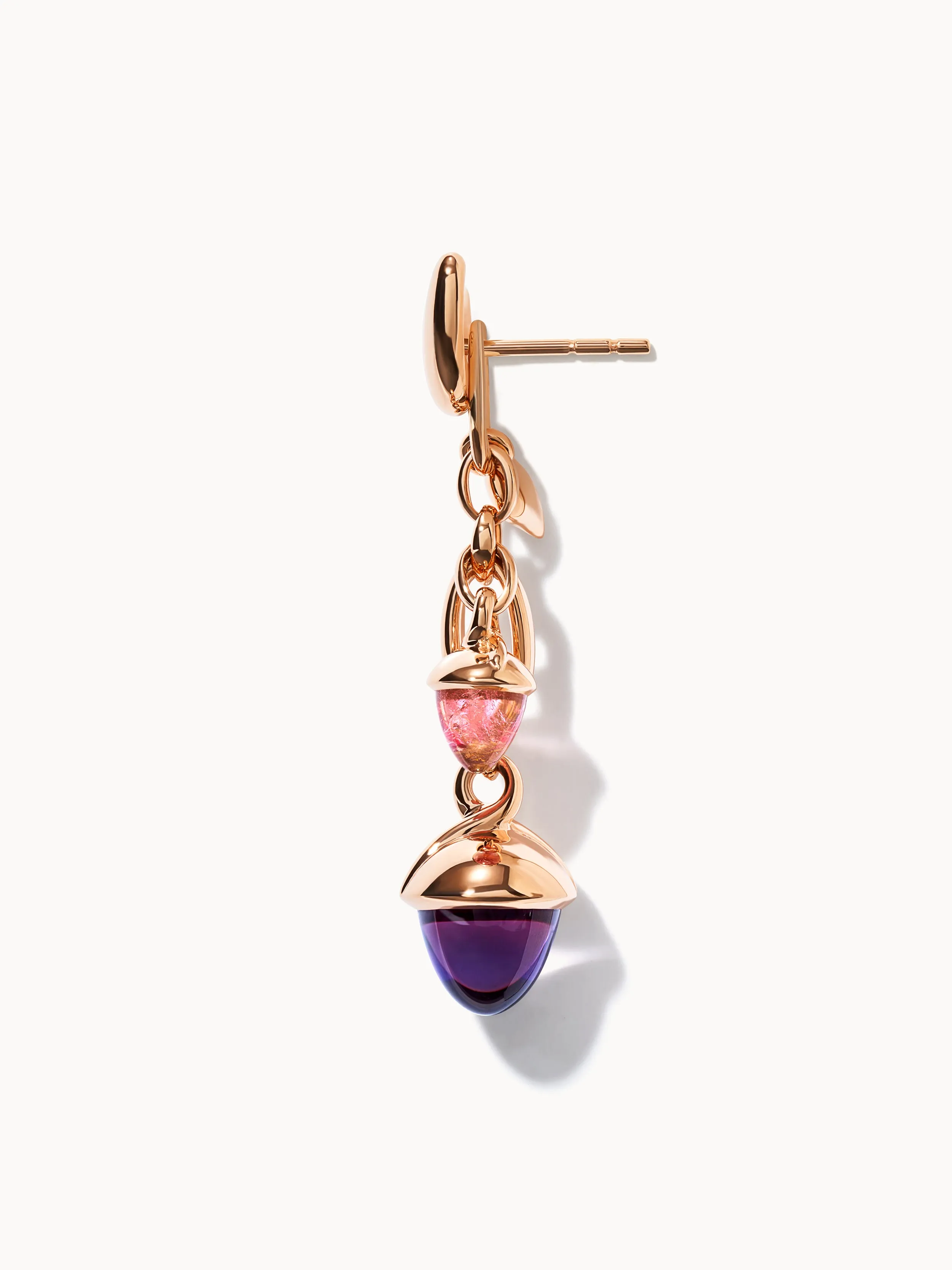 Earrings MIKADO Dangling 2 Acorns - 'Wildberry' 'Wildberry'